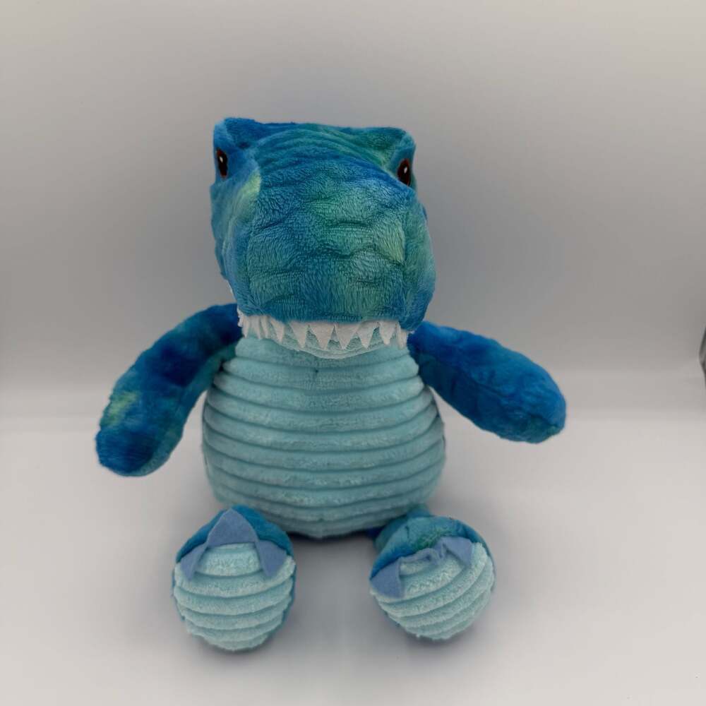 Plushology Blue Green Tie Dye T-Rex Dinosaur Stuffed Animal Plush